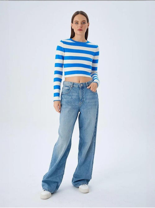 Camisola de malha às riscas mixray - Kiabi Camisola de malha às riscas mixray - Kiabi