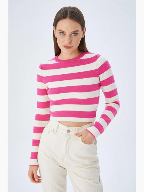 Camisola de malha às riscas mixray - Kiabi Camisola de malha às riscas mixray - Kiabi