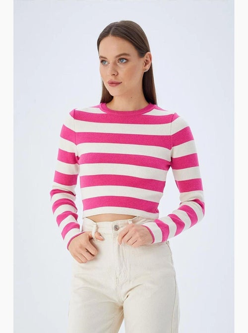 Camisola de malha às riscas mixray - Kiabi Camisola de malha às riscas mixray - Kiabi