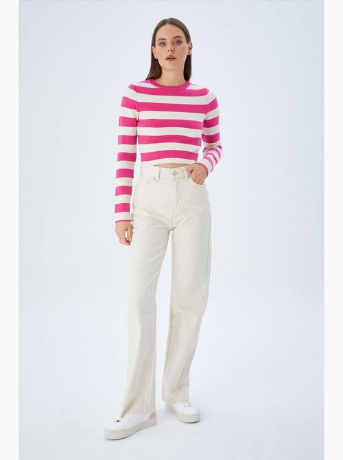 Camisola de malha às riscas mixray - Kiabi Camisola de malha às riscas mixray - Kiabi
