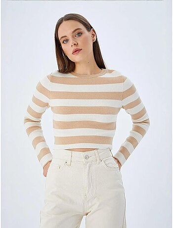 Camisola de malha às riscas mixray