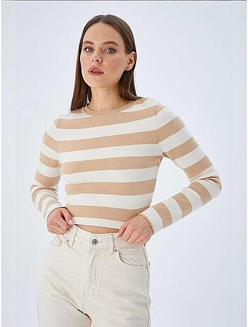 Camisola de malha às riscas mixray