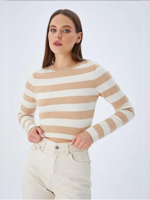 Camisola de malha às riscas mixray - Kiabi Camisola de malha às riscas mixray - Kiabi