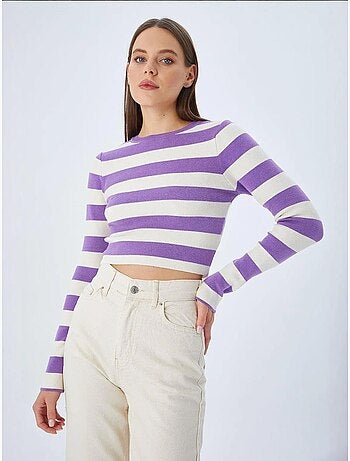 Camisola de malha às riscas mixray