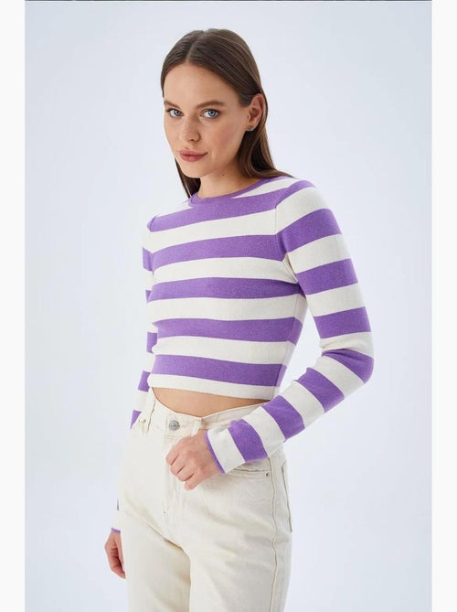 Camisola de malha às riscas mixray - Kiabi Camisola de malha às riscas mixray - Kiabi