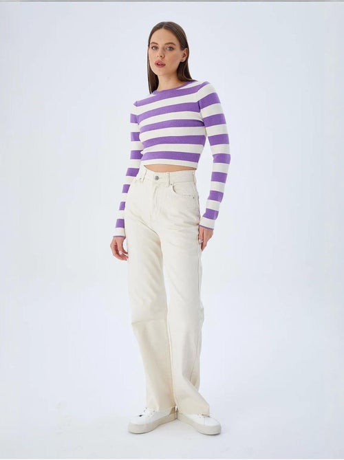Camisola de malha às riscas mixray - Kiabi Camisola de malha às riscas mixray - Kiabi