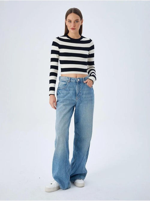 Camisola de malha às riscas mixray - Kiabi Camisola de malha às riscas mixray - Kiabi