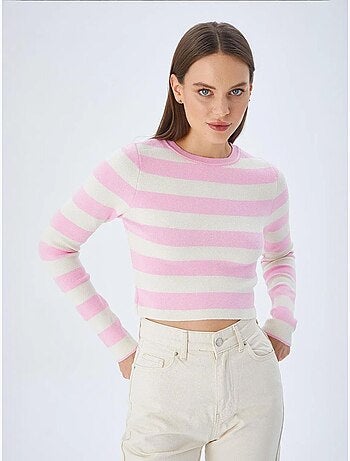 Camisola de malha às riscas mixray