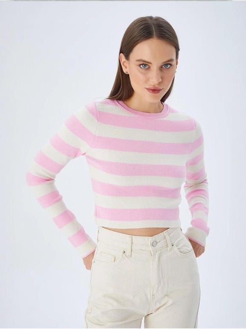 Camisola de malha às riscas mixray - Kiabi Camisola de malha às riscas mixray - Kiabi