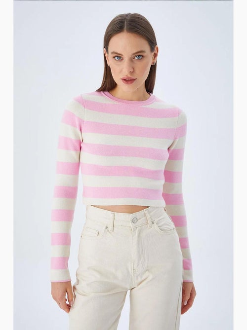 Camisola de malha às riscas mixray - Kiabi Camisola de malha às riscas mixray - Kiabi