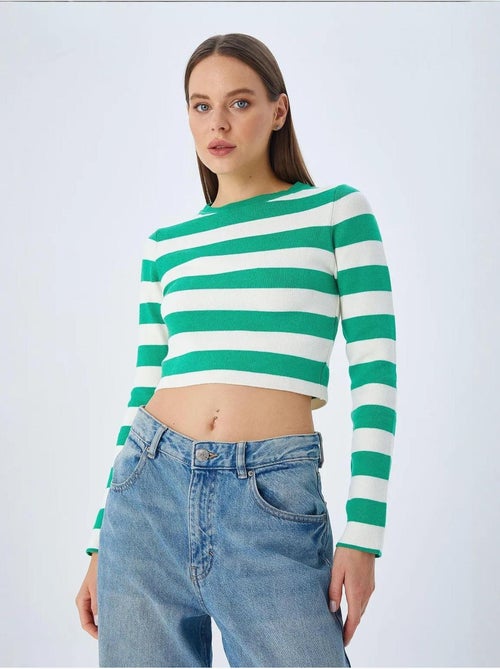 Camisola de malha às riscas mixray - Kiabi Camisola de malha às riscas mixray - Kiabi