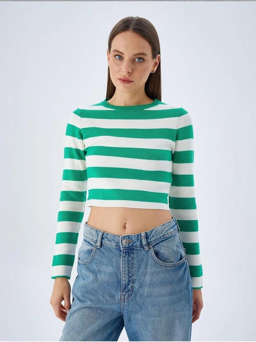 Camisola de malha às riscas mixray - Kiabi Camisola de malha às riscas mixray - Kiabi