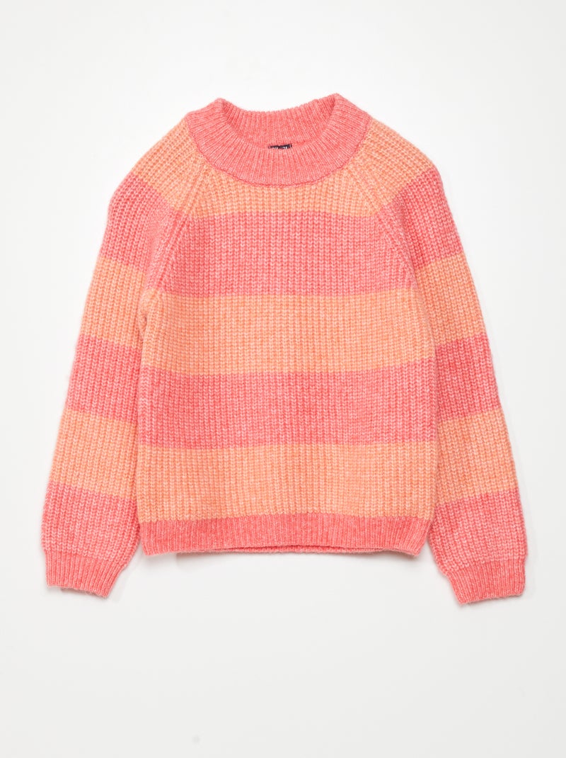 Camisola de malha às 'riscas' ROSA - Kiabi