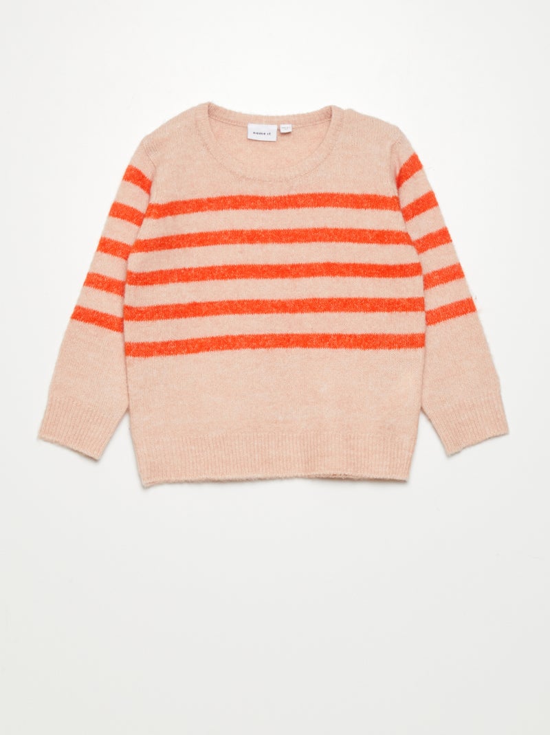 Camisola de malha às 'riscas' ROSA - Kiabi