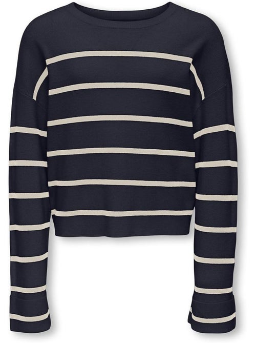 Camisola de Malha Azul Marinho para Menina Kids ONLY Kogamy - Kiabi Camisola de Malha Azul Marinho para Menina Kids ONLY Kogamy - Kiabi