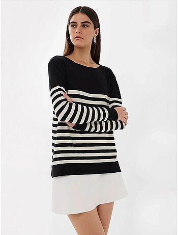 Camisola de malha básica listrada hiccup