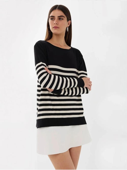 Camisola de malha básica listrada hiccup - Kiabi Camisola de malha básica listrada hiccup - Kiabi