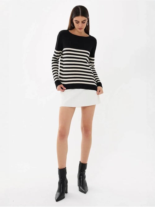 Camisola de malha básica listrada hiccup - Kiabi Camisola de malha básica listrada hiccup - Kiabi