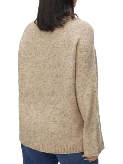 Camisola de Malha Bege para Mulher Vero Moda Curve Cingrid - Kiabi