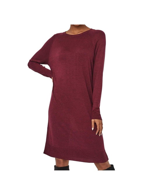 Camisola de Malha Bordeaux para Mulher Vero Moda Meghan - Kiabi