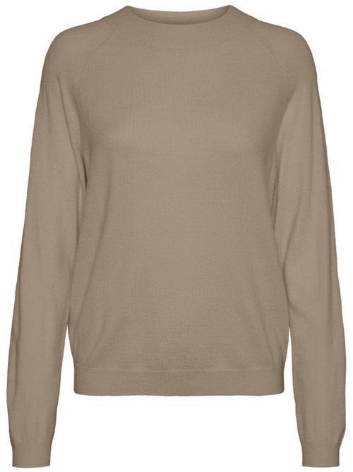 Camisola de Malha Camel Vero Moda Happiness para Mulher - Kiabi