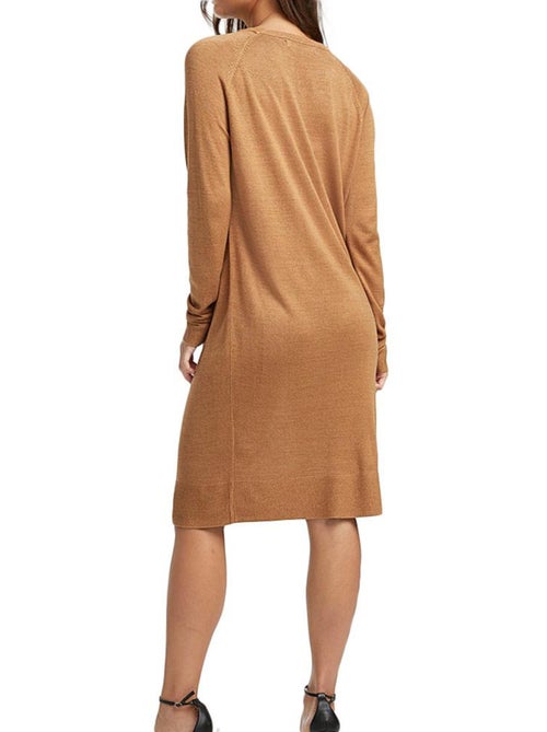 Camisola de Malha Camel Vero Moda Meghan para Mulher - Kiabi Camisola de Malha Camel Vero Moda Meghan para Mulher - Kiabi