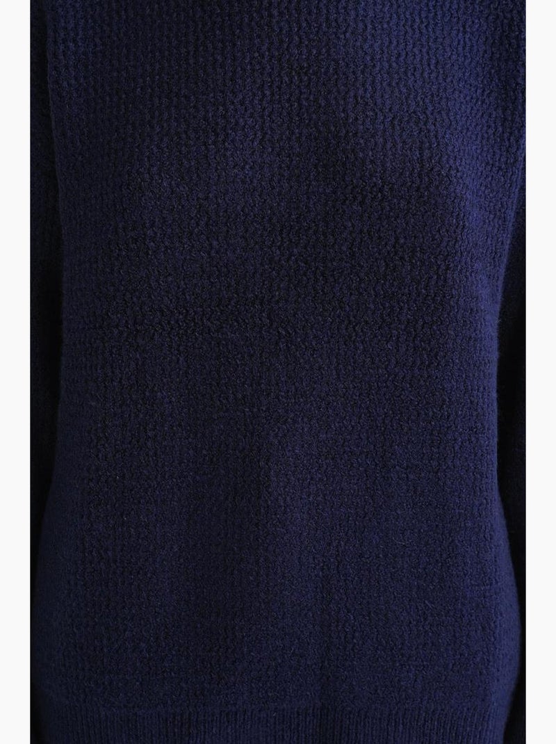 Camisola de malha canelada de manga comprida mixray Azul-marinho - Kiabi