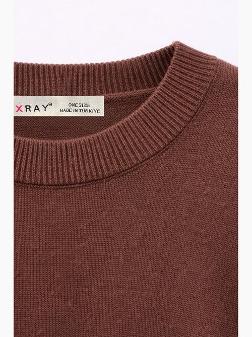 Camisola de malha canelada oversized mixray - Kiabi Camisola de malha canelada oversized mixray - Kiabi