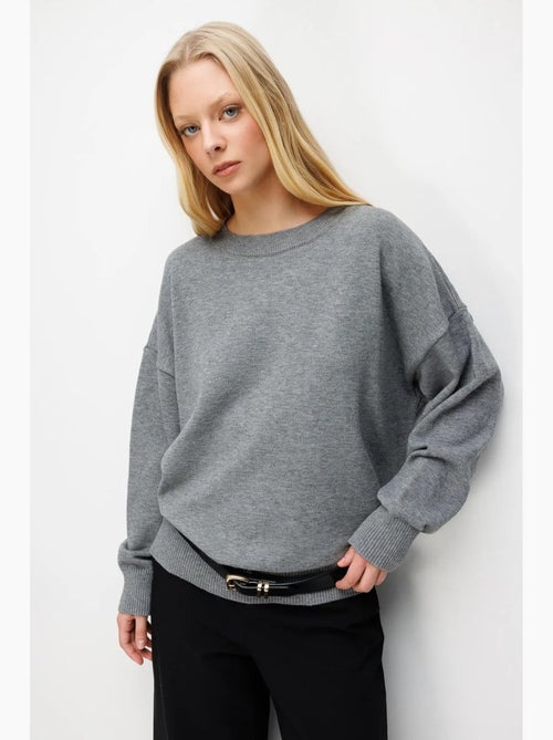 Camisola de malha canelada oversized mixray - Kiabi Camisola de malha canelada oversized mixray - Kiabi