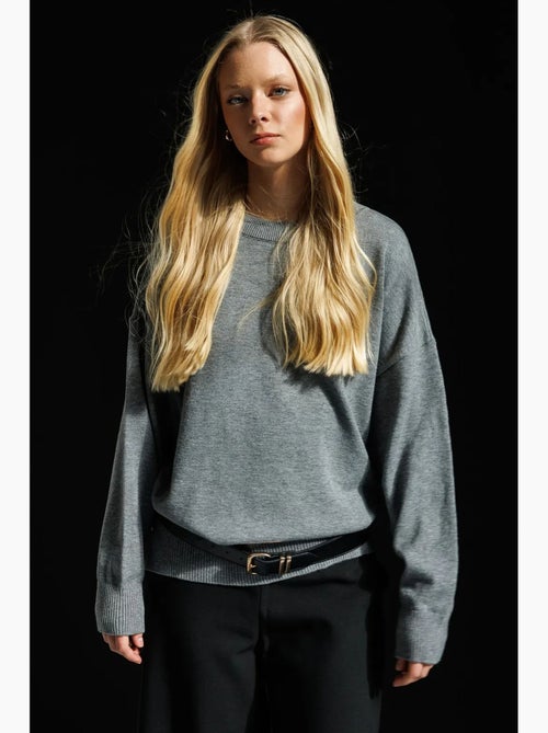 Camisola de malha canelada oversized mixray - Kiabi Camisola de malha canelada oversized mixray - Kiabi