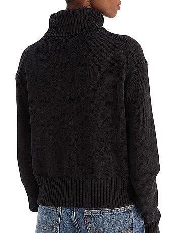 Camisola de Malha Chenille Calvin Klein Jeans Preta para Mulher