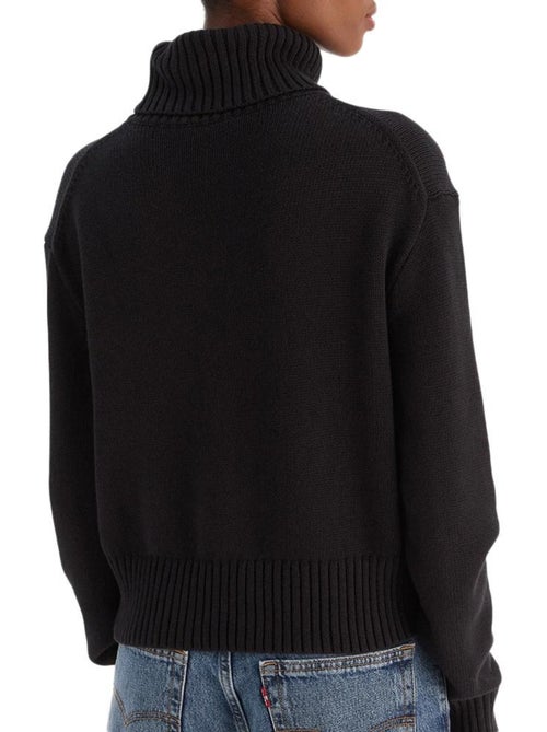 Camisola de Malha Chenille Calvin Klein Jeans Preta para Mulher - Kiabi