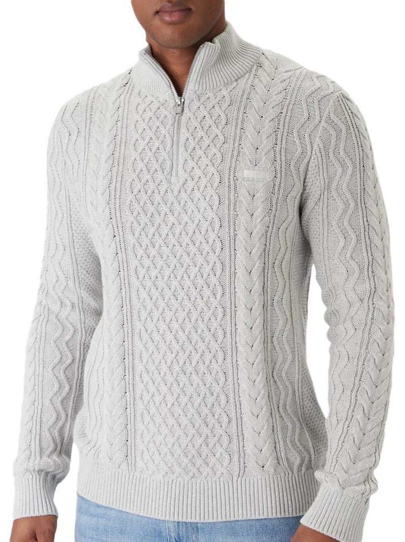 Camisola de Malha Cinza Tommy Hilfiger para Homem Cinza-prateado - Kiabi
