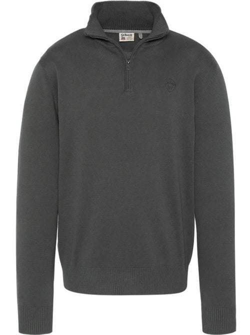 Camisola de malha cinzenta antracite para homem schott plb127 - Kiabi Camisola de malha cinzenta antracite para homem schott plb127 - Kiabi