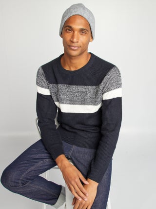 Camisola de malha color block 'Produkt'