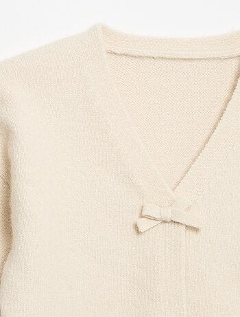 Camisola de malha com abertura de nós