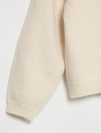 Camisola de malha com abertura de nós