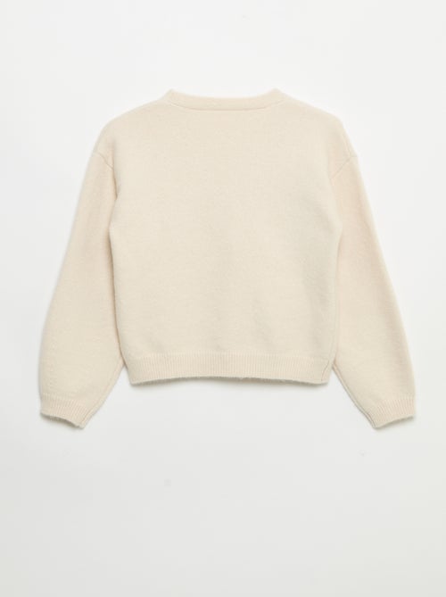 Camisola de malha com abertura de nós - Kiabi