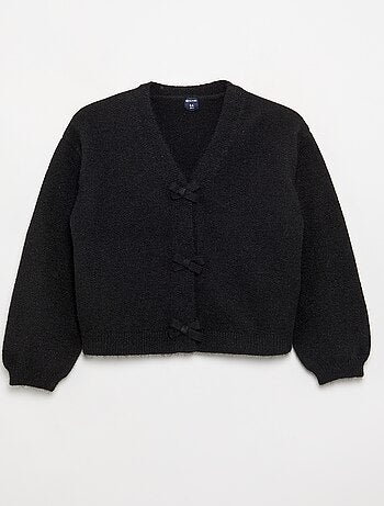 Camisola de malha com abertura de nós