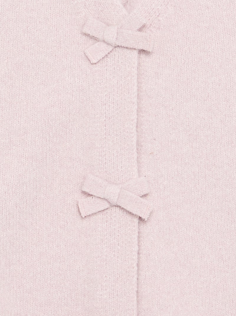 Camisola de malha com abertura de nós Rosa - Kiabi