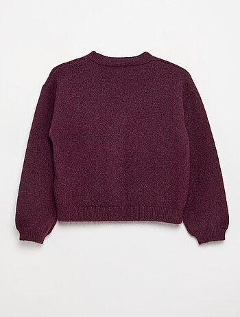 Camisola de malha com abertura de nós