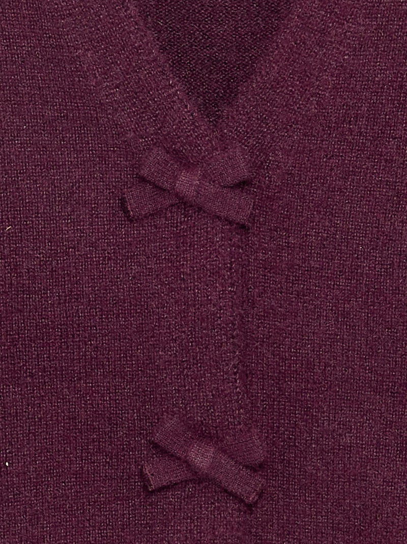 Camisola de malha com abertura de nós Rosa - Kiabi