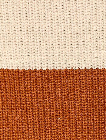 Camisola de malha com blocos de cor