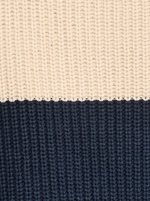 Camisola de malha com blocos de cor - Kiabi