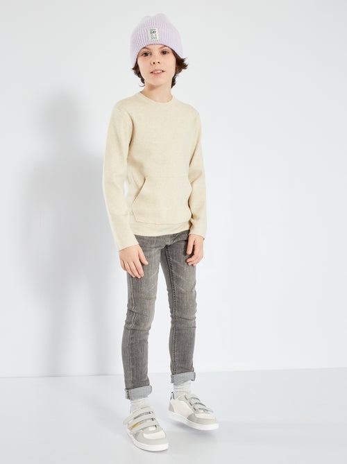 Camisola de malha com bolso canguru - Kiabi
