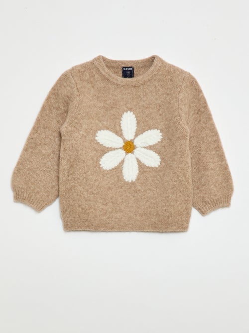 Camisola de malha com bordado - Kiabi