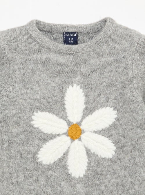 Camisola de malha com bordado - Kiabi