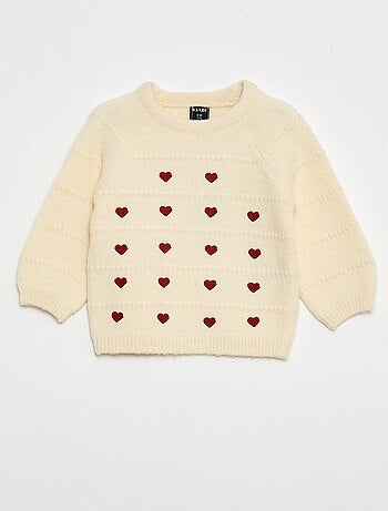 Camisola de malha com bordados