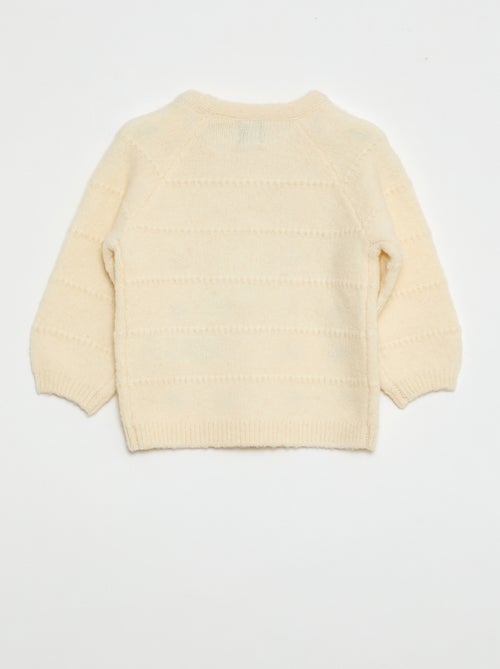 Camisola de malha com bordados - Kiabi