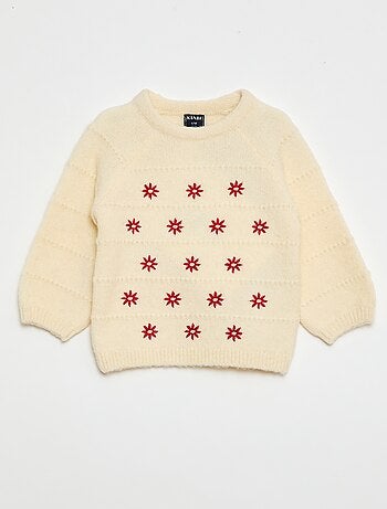 Camisola de malha com bordados